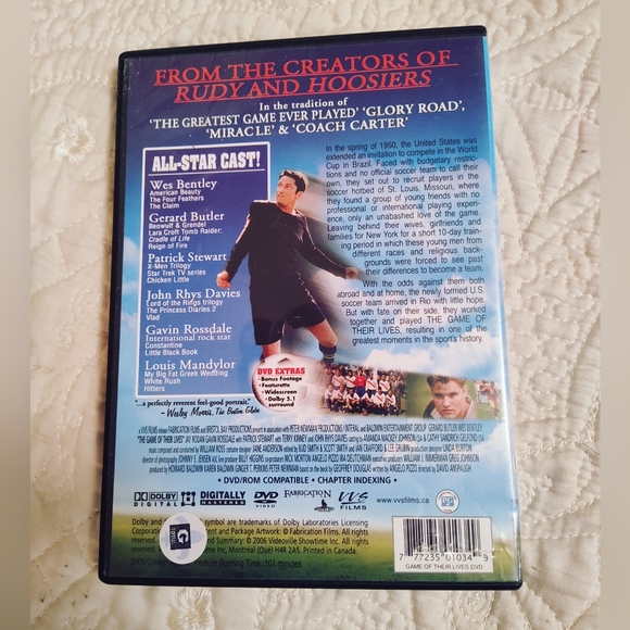 3 for $15..DVD..The game of their lives - Picture 2 of 3